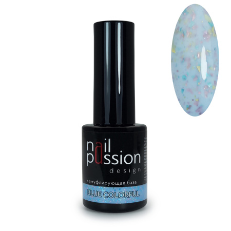 База камуфлирующая - Blue Colorful - Nail Passion - 10 мл