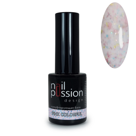 База камуфлирующая - Pink Colorful - Nail Passion - 10 мл