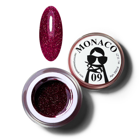 Светоотражающий гель - monaco 09 - Pink House - 15 мл